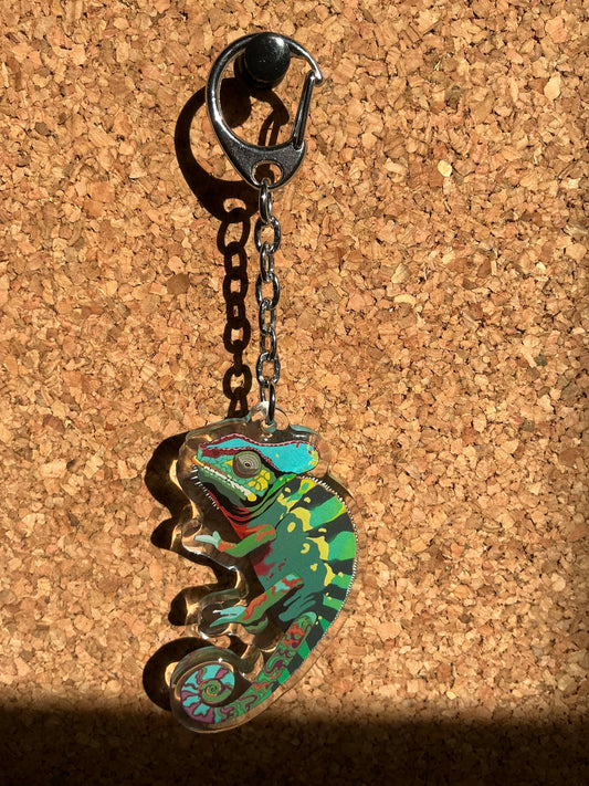Porteclé caméléon